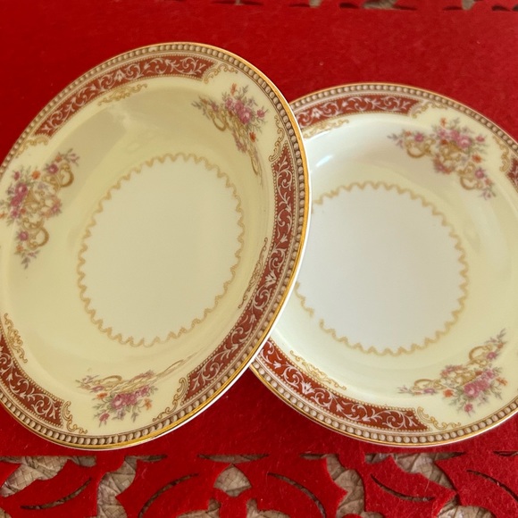 Noritake Mystery #36 pattern Berry Bowls - set of 2, Dessert, Fruit bowl, floral - Picture 1 of 13